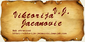Viktorija Jacanović vizit kartica